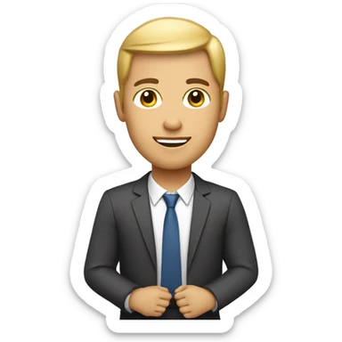 PowerPoint presentation designer with light skin sticker