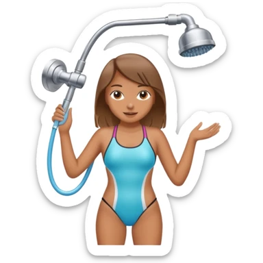make an emoji of a girl wearing her swimming suit in her show sticker