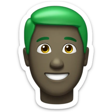 happy person with green Tsirt  sticker