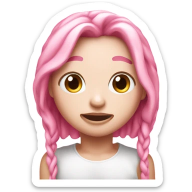I want a cute pink melting sticker