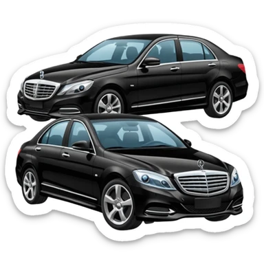 Crée-moi une voiture noire, berline, très classe La voiture  en long 2025classe S. sticker