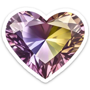 Heart shaped 56-carat mix color diamond sticker