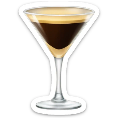 gold rimmed espresso martini glass  sticker