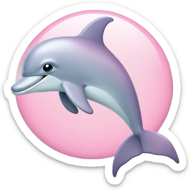 Pastel-pink-colors-dolphin sticker