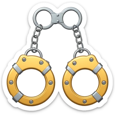 cracking handcuffs with beautiful effects sticker