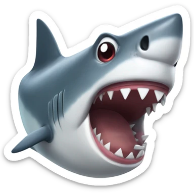 Shark having a jolly old time sticker