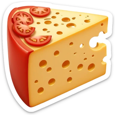 cheese and tomato sticker