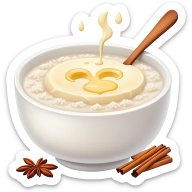 rice porridge with cinnamonsugar and butter sticker
