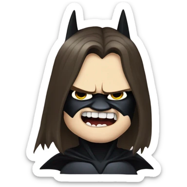 ozzy osbourne biting batman sticker