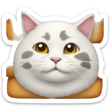 Cat loafing sticker