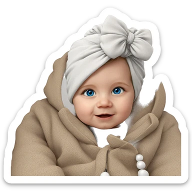 realistic girl with blue eyes sticker