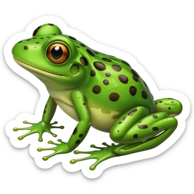 Frog breaking wind showing wind from bum sticker