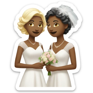 Lesbian wedding  sticker