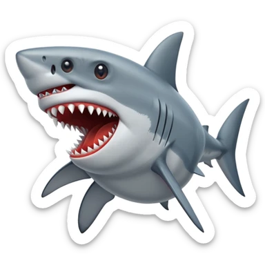 shark attacking  sticker