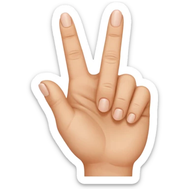 emodji de mains réaliste faisait doigt d’honneur sticker