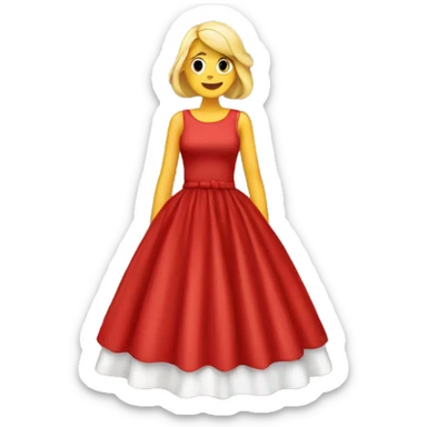 Pretty red dress sticker