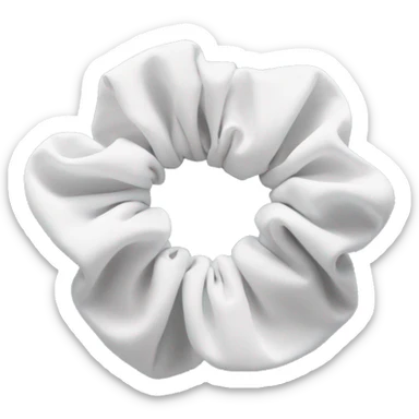 white scrunchie sticker