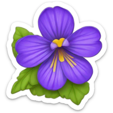 Une fleur violette sticker