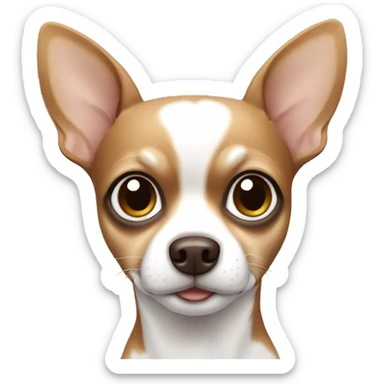 brown and white chihuahua sticker