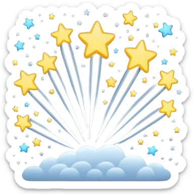 shooting stars sticker