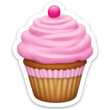 Cupcake with pink frosting  sticker