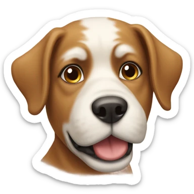 Dog with a blog sticker