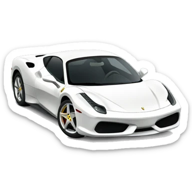 White ferrari sticker