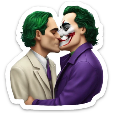 Joaquin Phoenix Joker kissing Joaquin Phoenix Joker sticker