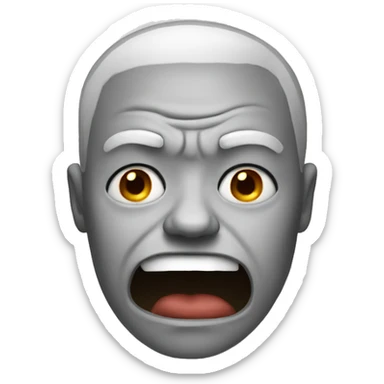 sob emoji with rage veins sticker