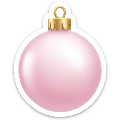 Light Pink Christmas bauble sticker