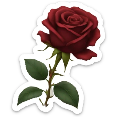 Pretty Dark Red Rose sticker