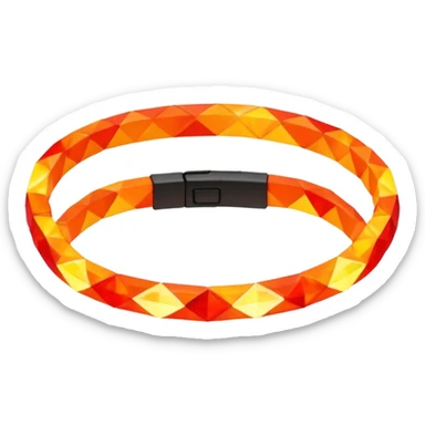 low poly fire bracelet  sticker
