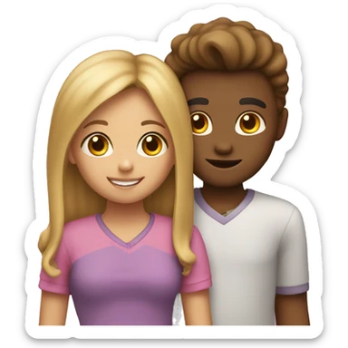 Showing brother/sister love heart emoji sticker