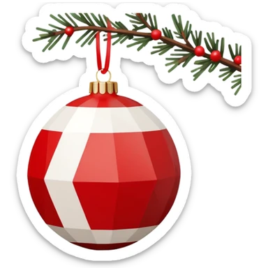 scandi style christmas ornament  sticker