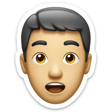 Chinese head with amazement look sticker