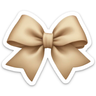 Beige bow sticker