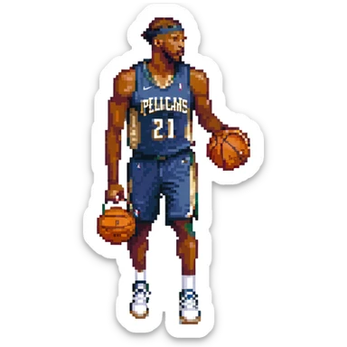 New Orleans Pelicans basketball player sticker