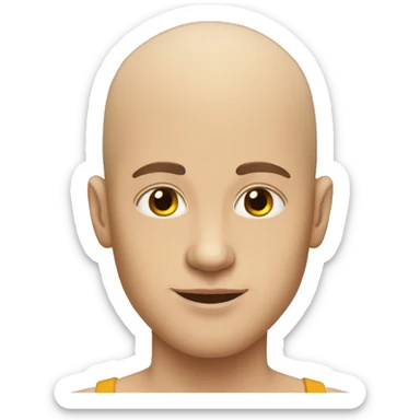 bald young guy skinny sticker