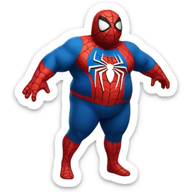 Fat fat fat spiderman sticker