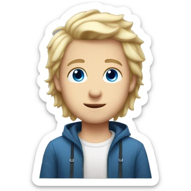 boyfriend blond with blue eyes extra cute sticker