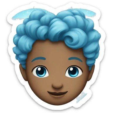 Baby blue heart with sparkles  sticker