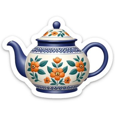 teapot with design on it sticker