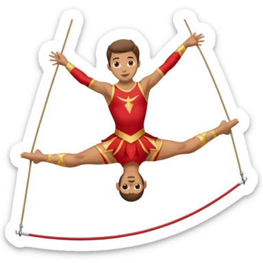 Acrobat – Slim performer mid-flip or balancing on rope sticker