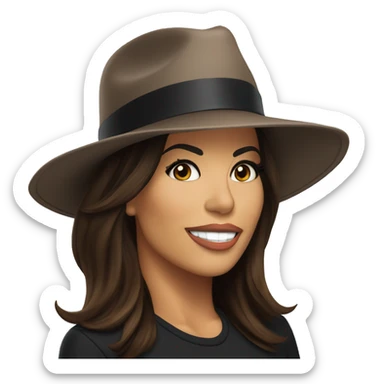 Eva Longoria wearing a hat sticker