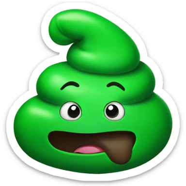 Green poop sticker
