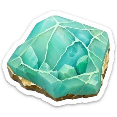 peruvian opal gemstone raw crystal sticker