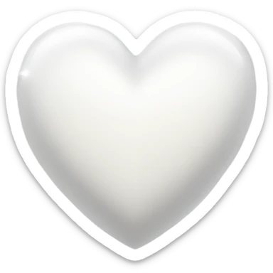 White heart with sparkles sticker