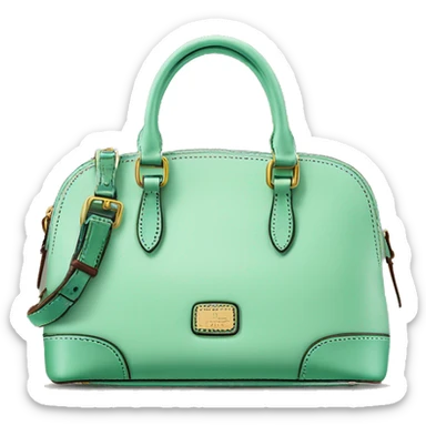 Realistic mint green dooney and bourke satchel purse.  sticker