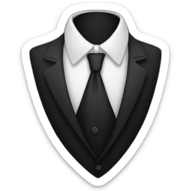 app logo with white tie and black suit basic sticker