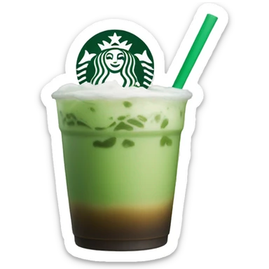 Starbucks iced matcha latte sticker